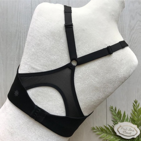 Athleta Advance High Impact Sports Bra Gym Running Basic Workout Black W2. - Picture 11 of 15